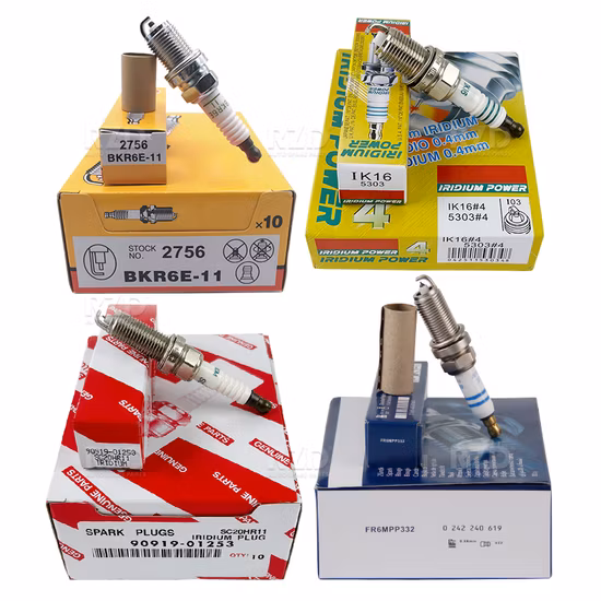 Cowtotal Factory Auto Resistor Iridium Platinum Bujias Spark Plugs for Denso Toyota Hyundai for Mazda Ford Renault Peugeot Nissan