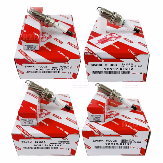 Cowtotal Factory Auto Resistor Iridium Platinum Bujias Spark Plugs for Denso Toyota Hyundai for Mazda Ford Renault Peugeot Nissan