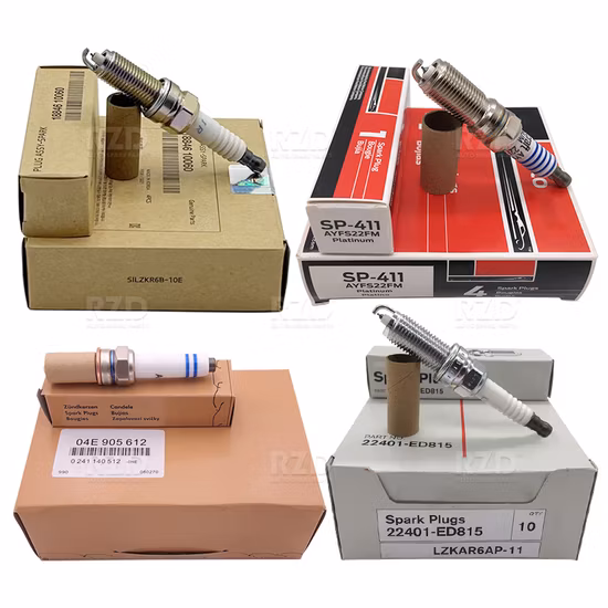 Cowtotal Factory Auto Resistor Iridium Platinum Bujias Spark Plugs for Denso Toyota Hyundai for Mazda Ford Renault Peugeot Nissan