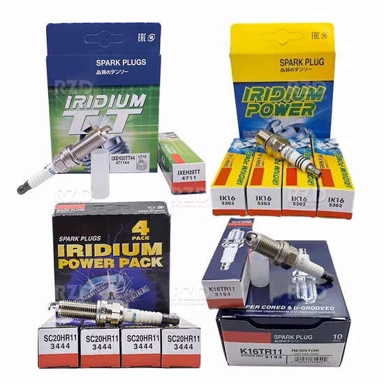 Cowtotal Factory Auto Resistor Iridium Platinum Bujias Spark Plugs para Denso Toyota Hyundai para Mazda Ford Renault Peugeot Nissan