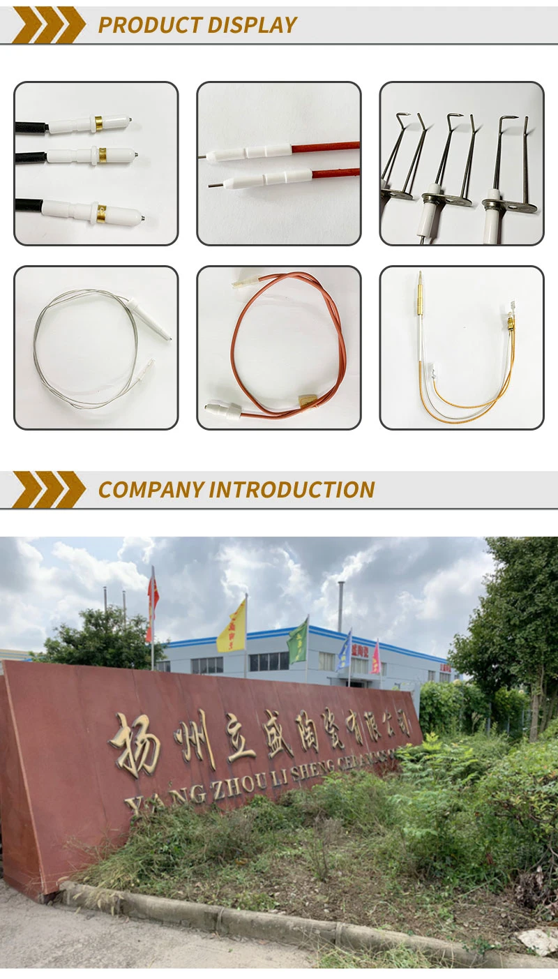 95% Alumina Ceramic Ignition Electrode Spark Electrode Ceramic Electrode for Gas Appliance